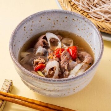 日の出みりんのレシピ 甘辛肉そばつけ麺