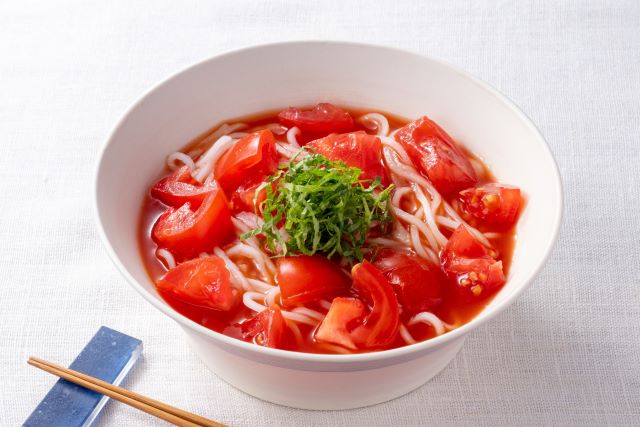 日の出みりんのレシピ さっぱりトマトのひんやり麺