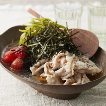日の出みりん長谷川あかりレシピ 豚肉とインゲン、ミニトマトの塩お浸し