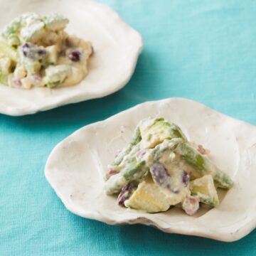 日の出みりんレシピ アスパラガスとお豆のクリーム白和え