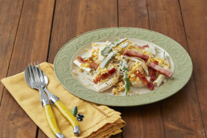 アスパラの春カルボナーラ